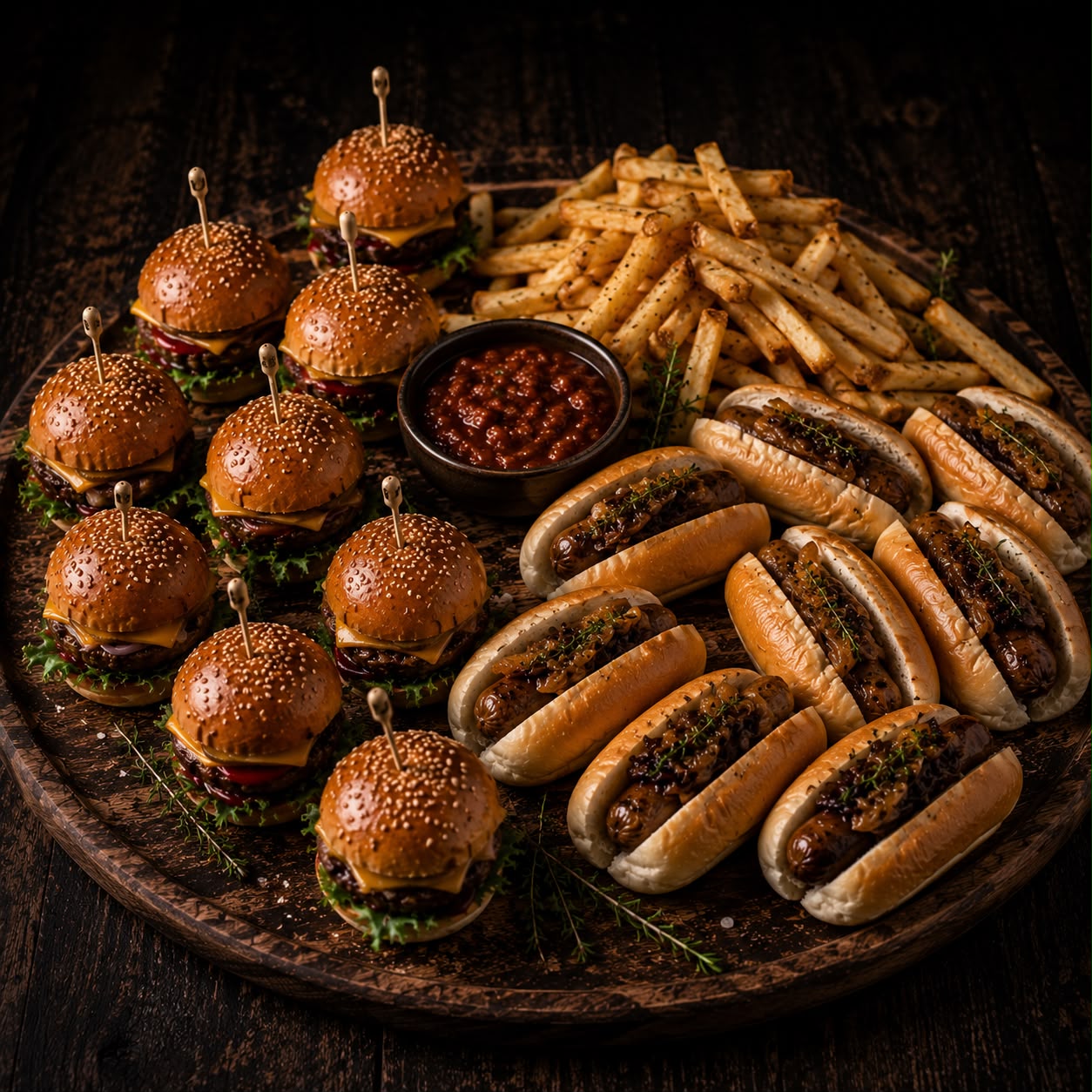 Burger platter